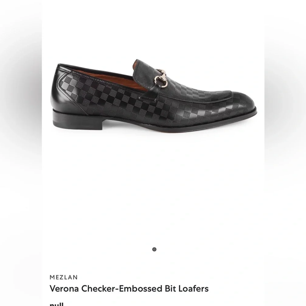 $449 Mezlan Verona Horse Bit Black Checkered Leather Slip-On Loafers 10M - Picture 11 of 11